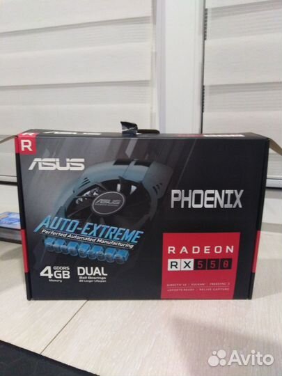 Asus Phoenix Radeon RX 550 4GB + чек