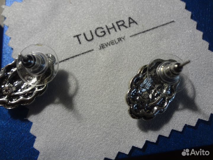 Серьги с аризонской бирюзой