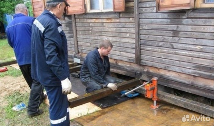 Подъем домов замена венцов