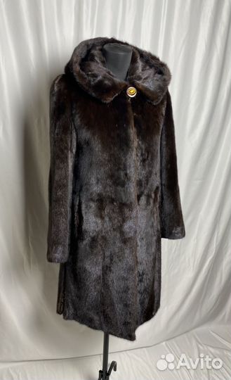 Шуба норковая с капюшоном 42-44
