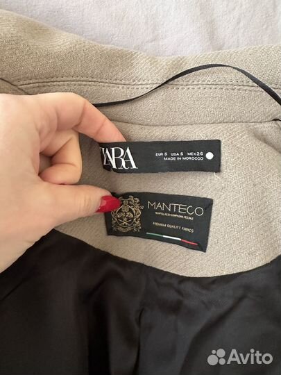 Стильное пальто Zara xs s m оверсайз