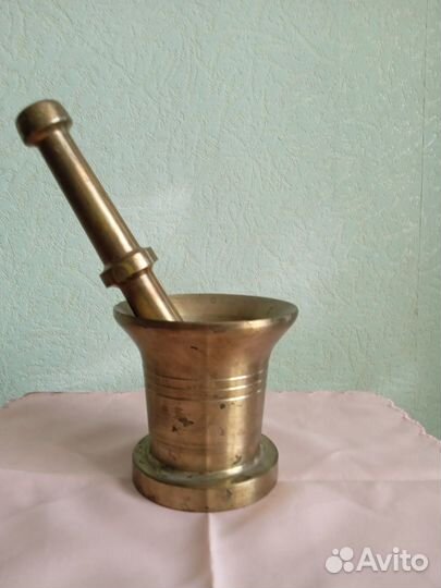 Ступка с пестиком, бронза