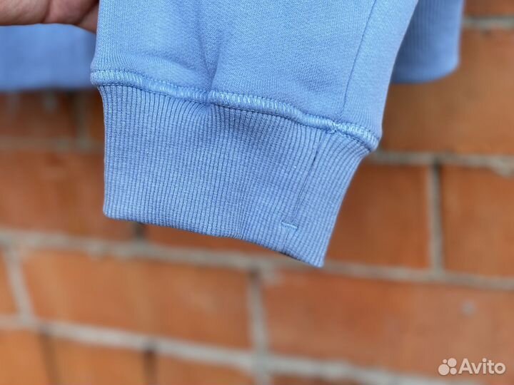 Худи в голубом цвете Stone Island Fleece