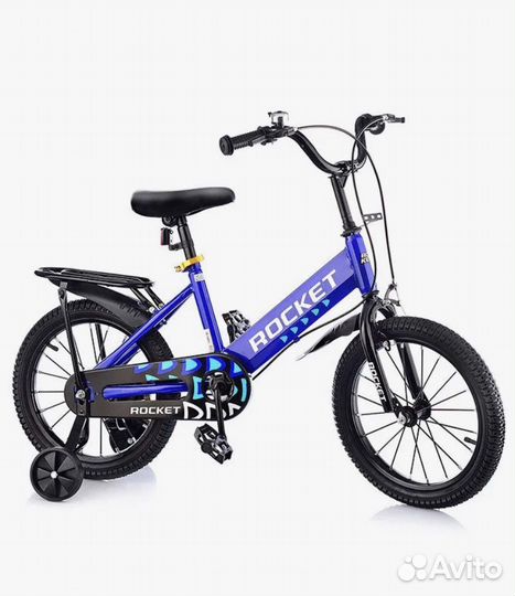 Велосипед детский 2-х колесный 16, синий