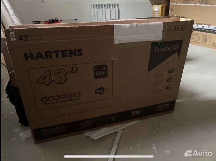 Новый телевизор Hartens 43 дюйма smarttv