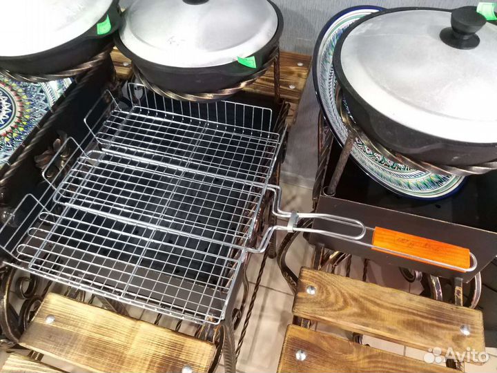 Большая решетка для гриля и барбекю