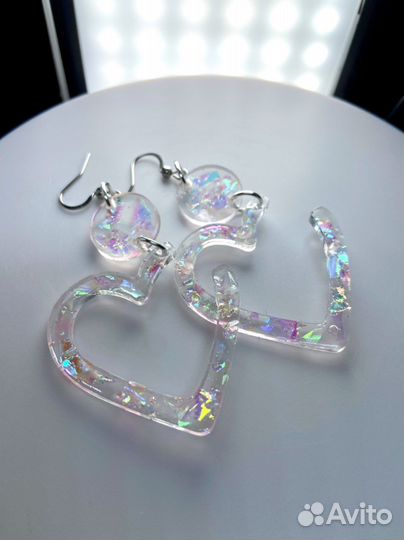 Серьги Сердечки