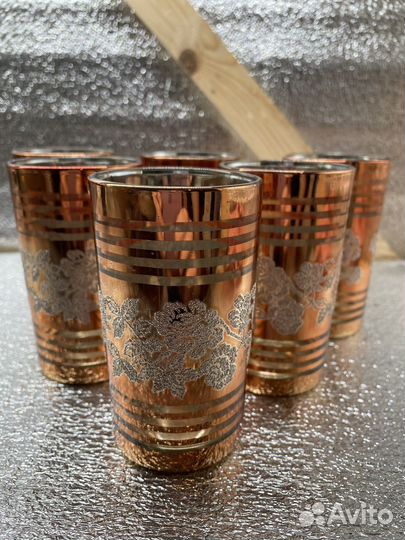 Стаканы с позолотой Богемия СССР