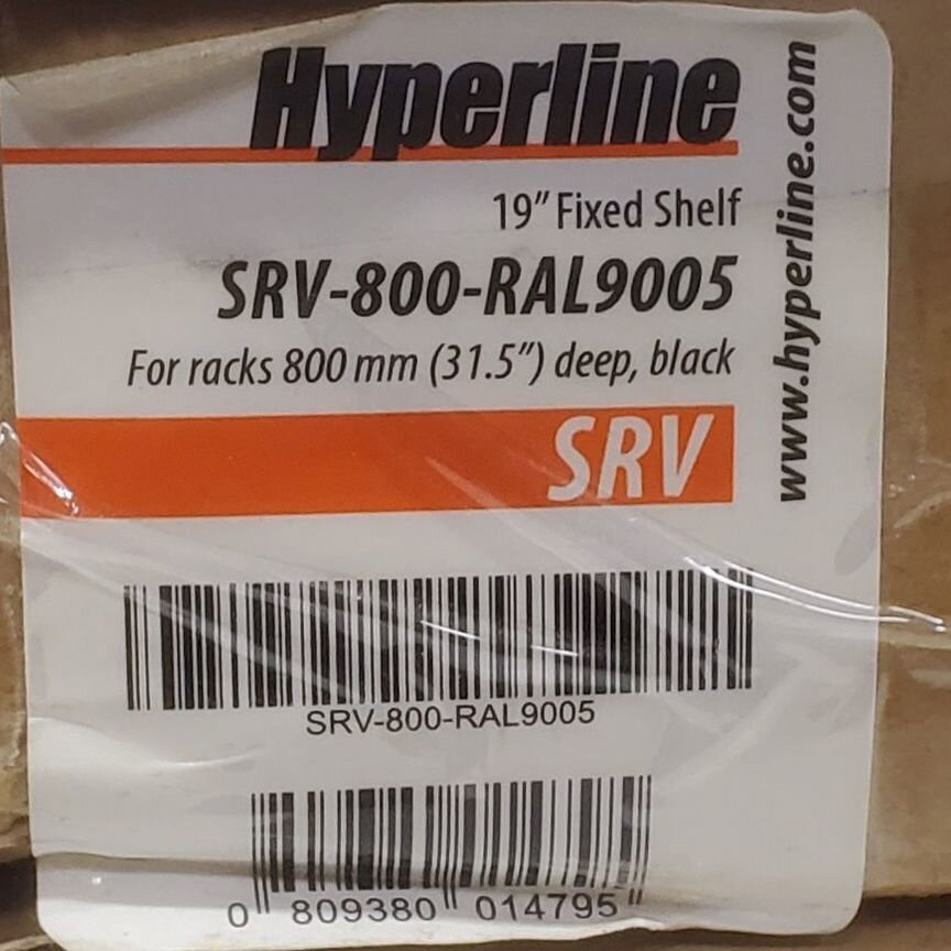 [SRV-800-RAL9005] Полка Перфорированная Hyperline Srv-800-Ral9005