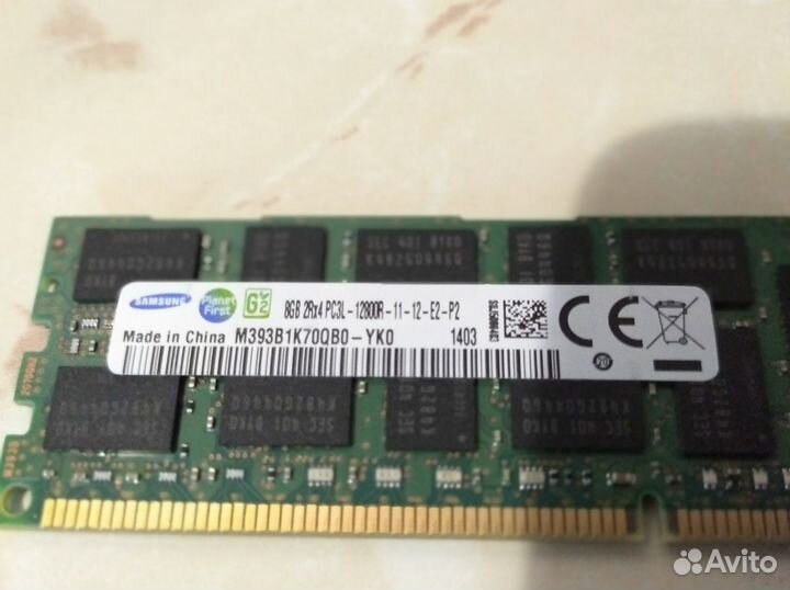 Серверная память ddr3 Samsung 16gb ECC-REG 1600мгц