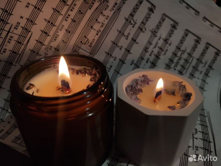 Ароматическая свеча ручной работы