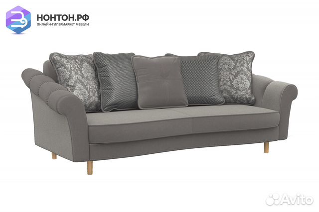 Диван книжка Ника светло-серый