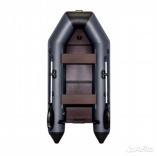Лодка пвх Аква 2800 Слань-книжка киль графит\черны