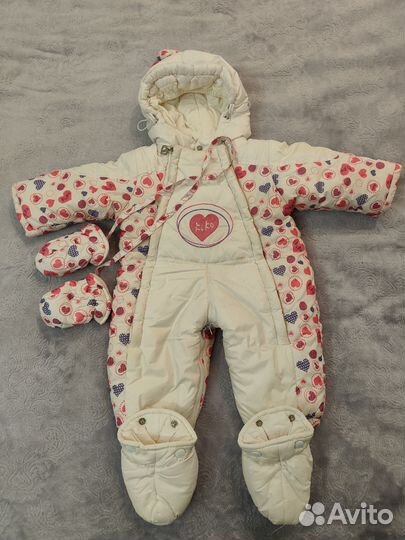 Зимний комбинезон для девочки 68