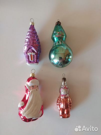 Елочные игрушки стекло СССР