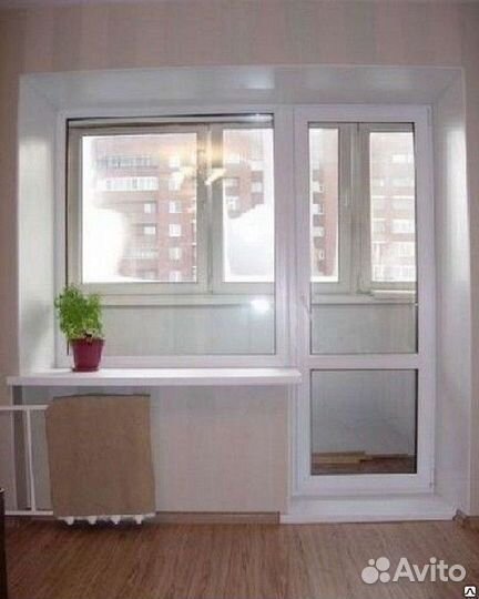 Оконный блок балконной дверью