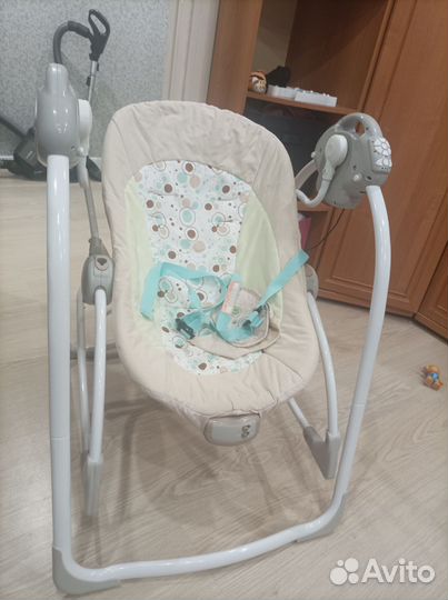 Детские электронные качели шезлонг