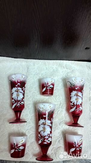 Хрустальные бокалы+ рюмки (набор)