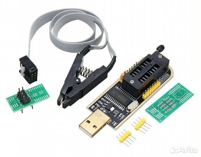 Программатор CH341A с прищепкой
