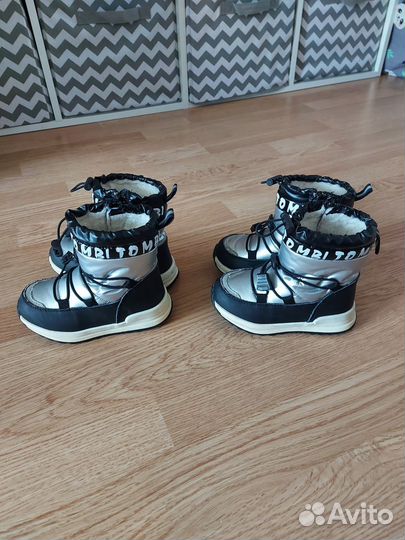 Сапоги зимние для девочек двойняшек 22, 23