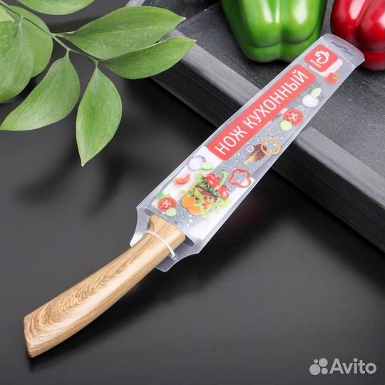 Нож с антиналипающим покрытием Доляна «Гранит», ле