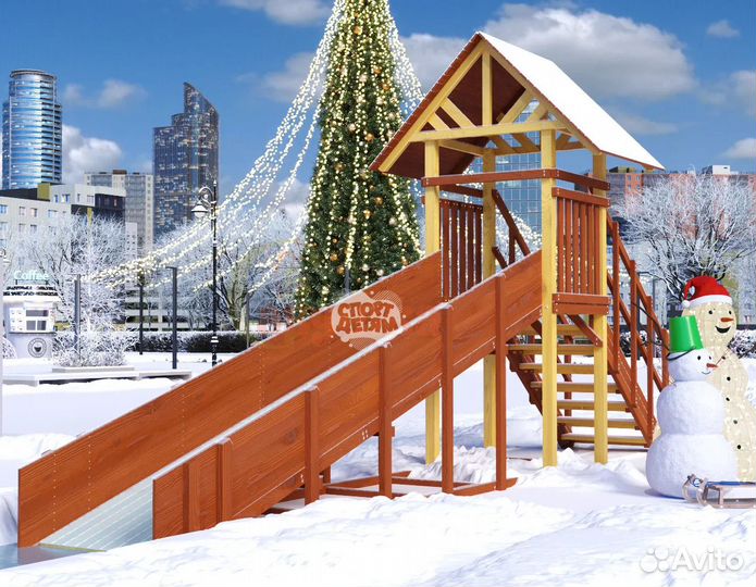 Детская горка. Зимняя горка для тюбингов
