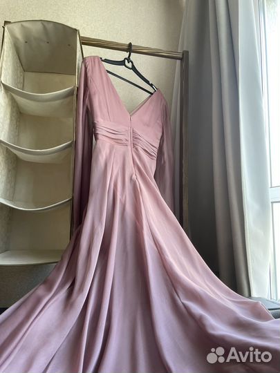 Выпускное платье розовое воздушное эльфийское