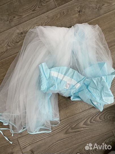 Бортики в кроватку с балдахином