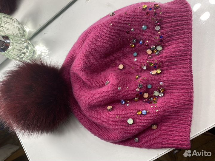 Шапка для девочки кашемир
