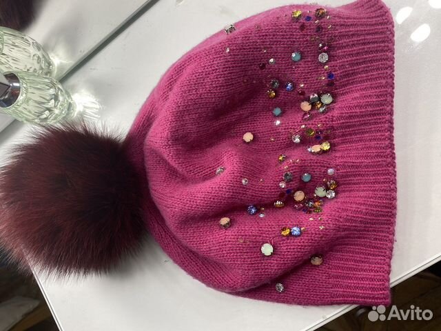 Шапка для девочки кашемир