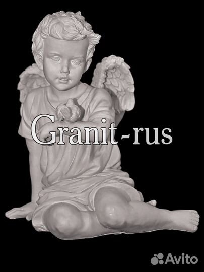 Скульптура ангела на могилу из литьевого мрамора