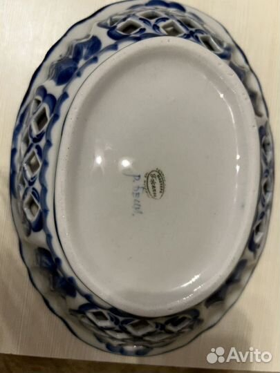 Блюдо новое гжель
