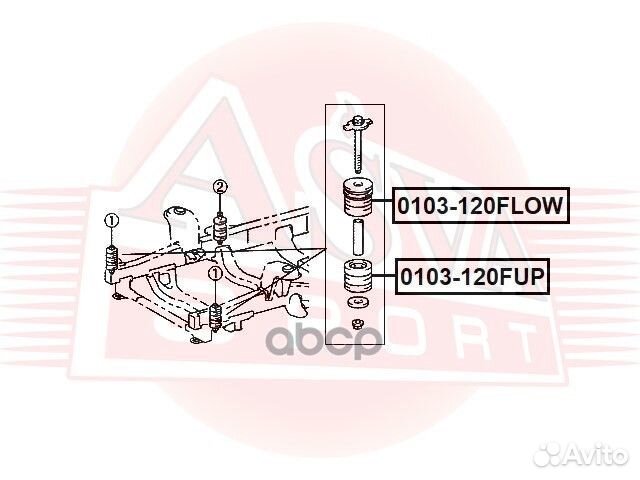 Подушка подрамника 0103-120FUP asva