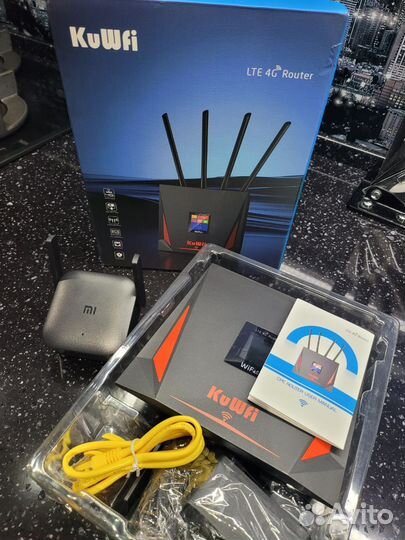 KuWFi Wifi роутер 4G LTE модем+Mi WiFi усилитель