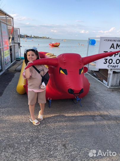 Надувной аттракцион «Водный Дубль-Банан-Бык»