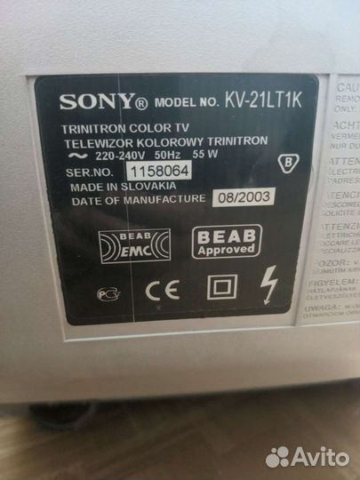 Телевизор sony trinitron KV-21LT1K