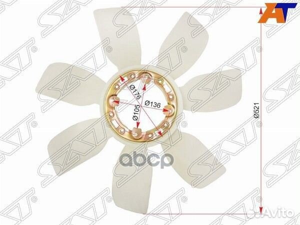 Крыльчатка вентилятора toyota land cruiser 100