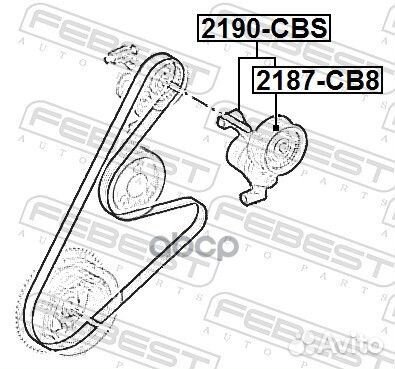 Ролик натяжной ремня грм 2187CB8 Febest