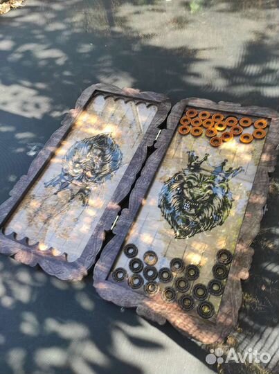 Нарды с индивидуальной гравировкой и стекло