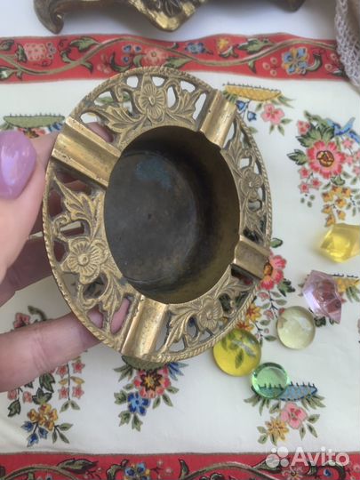 Пепельница латунь. Винтаж