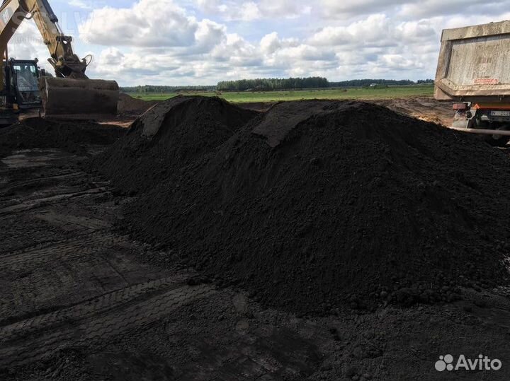 Чернозем, плодородный грунт, торф