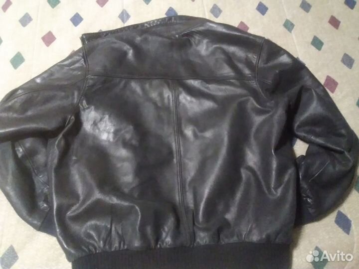 Кожаная куртка мужская 52 54 Pierre Cardin