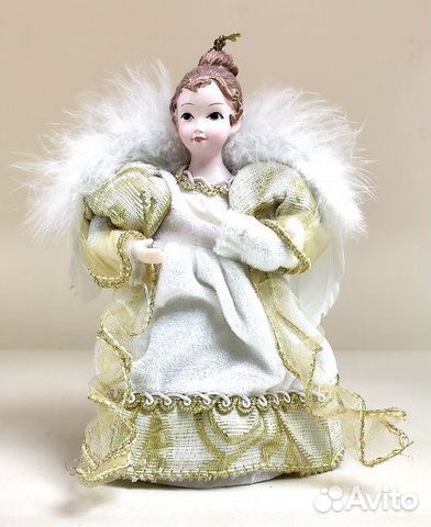 Фигурка ангел, пластик, текстиль Размер: 13см