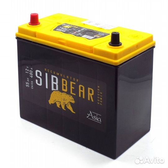 Аккумулятор sibbear asia 55 Ач п.п Geely