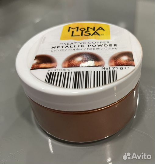 Блестящий медный порошок Mona lisa 25g кандуpин