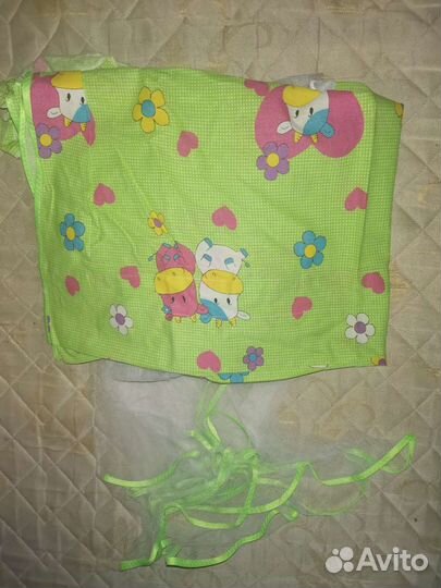 Комплект(бортики, балдахин, подушка, одеяло)