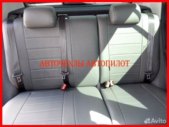 Чехлы Автопилот Skoda Fabia из экокожи серые Класс