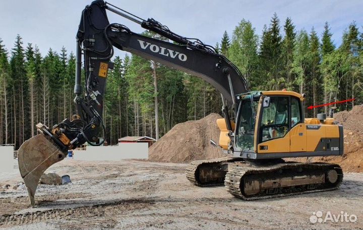 Стекло заднее на экскаватор Volvo EC 160