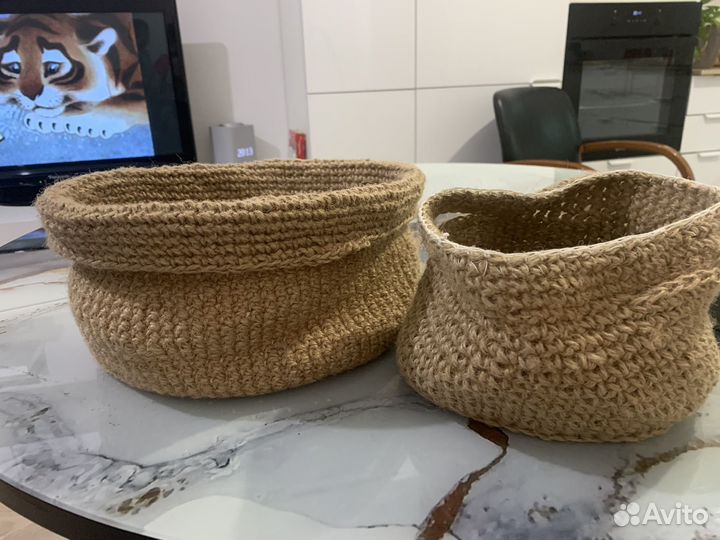 Кашпо из джута 2 шт