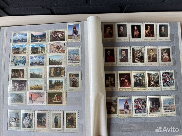 Авторский альбом с марками. Живопись, искусство